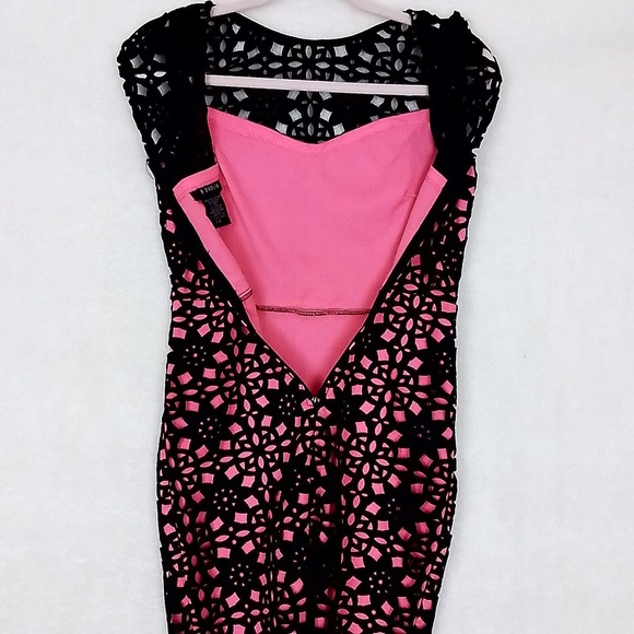 B Darlin Laser Cutout Mini‎ Dress Size S (3/4) in Black and Pink - Picture 8 of 14